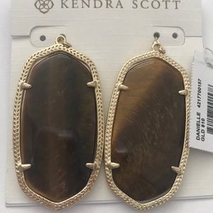 Kendra Scott Jewelry - Kendra Scott brown tiger’s eye Danielle earrings Kendra Scott Jewelry - Kendra Scott brown tiger’s eye Danielle earrings